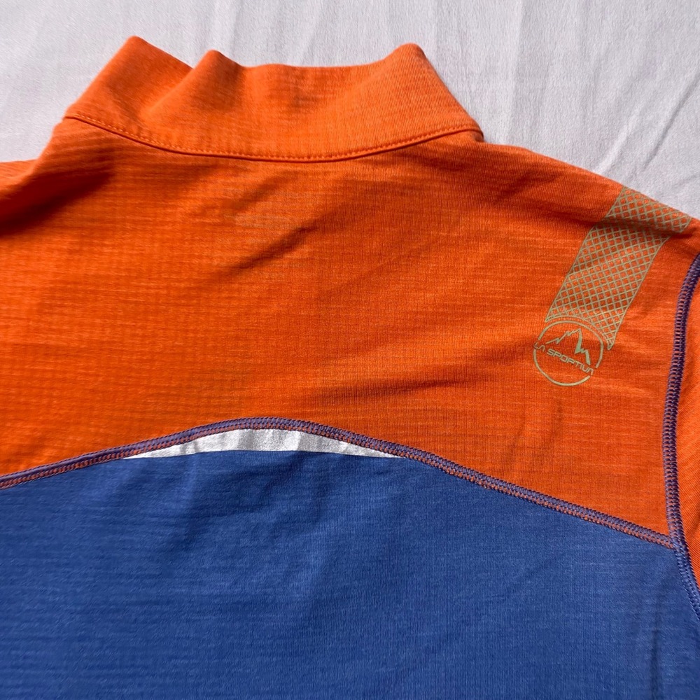 La Sportiva Swift Long Sleeve Womens Medium Blue Orange 1/4 Zip Pullover Running - Picture 11 of 16